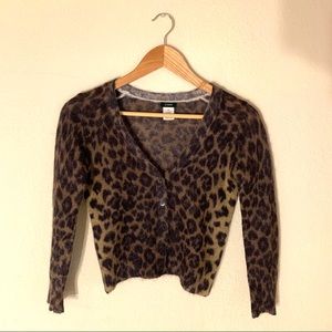 J Crew | Leopard Print Mohair Cardigan